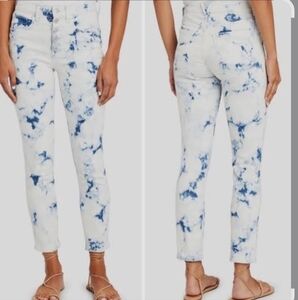 Veronica Beard Debbie High Rise Skinny Tie Dye Button Fly Jeans
